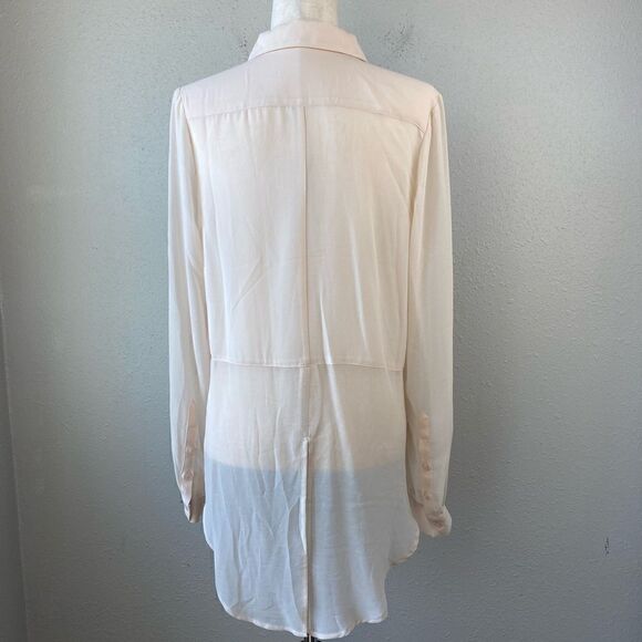 NWT Lush Cream Button Down Blouse Top Size M EUC - Picture 3 of 7